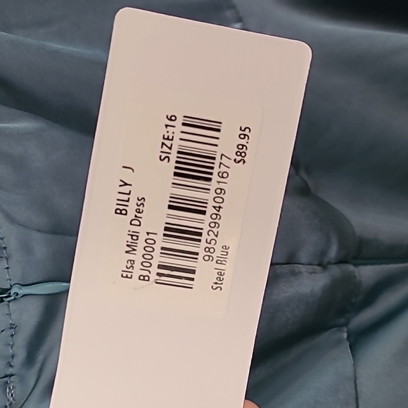 Billy J Elsa Midi Dress - Steel Blue, size 16 - Picture 5 of 7